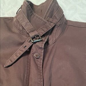White House Black Market Chocolate Brown Moto jacket